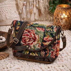 NEW Hopofly Women Crossbody Messenger Boho Tapestry Handmade Canvas Hippie